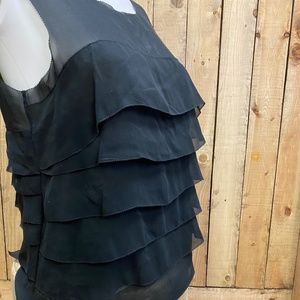 Moda International 100% Silk Layered Top